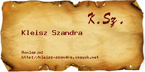 Kleisz Szandra névjegykártya